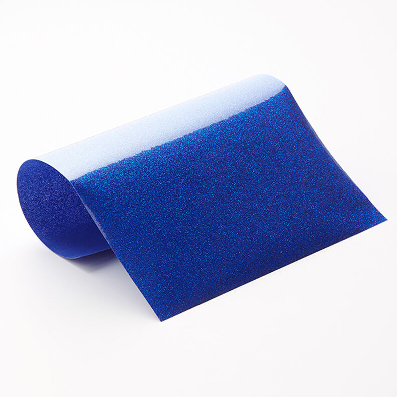 Glitter flex film Din A4 – royal blue,  image number 1