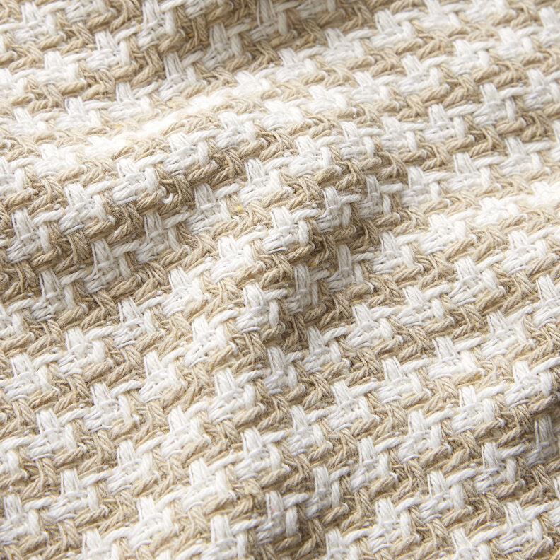 Houndstooth coarse coat material – beige/white,  image number 2