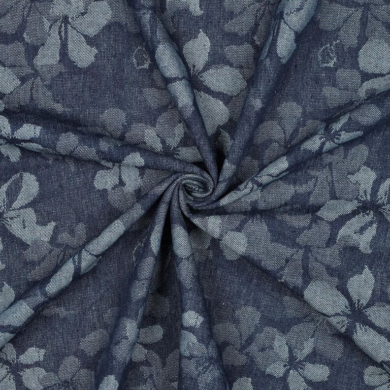Floral denim cotton blend – denim blue,  image number 3