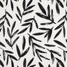 Decor Fabric Half Panama minimalist leaves – black/ivory,  thumbnail number 1