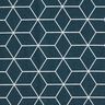 Decor Fabric Jacquard modern cubes – midnight blue/ivory,  thumbnail number 1