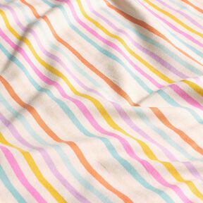 Cotton Jersey Pastel stripes – offwhite/pastel violet, 