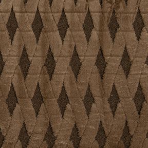 Faux Fur Bouclé Diamonds – dark brown, 