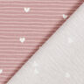 Cotton Jersey hearts and stripes  – light dusky pink,  thumbnail number 5