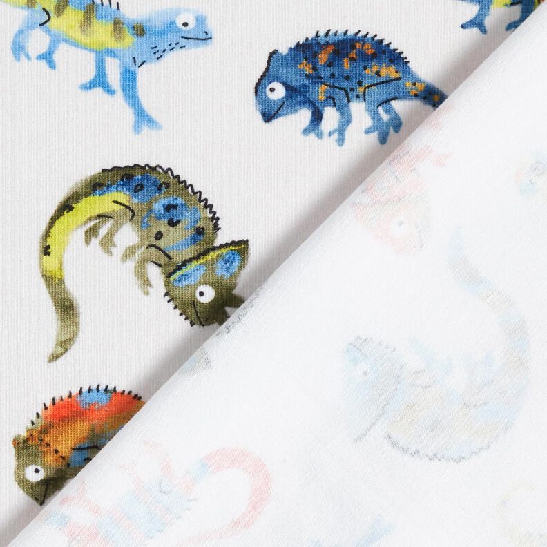 Cotton Jersey cheeky chameleons Digital Print | by Poppy – offwhite,  image number 4