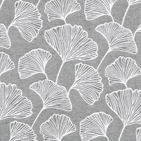 Decor Fabric Jacquard large ginkgo – granite/ivory, 