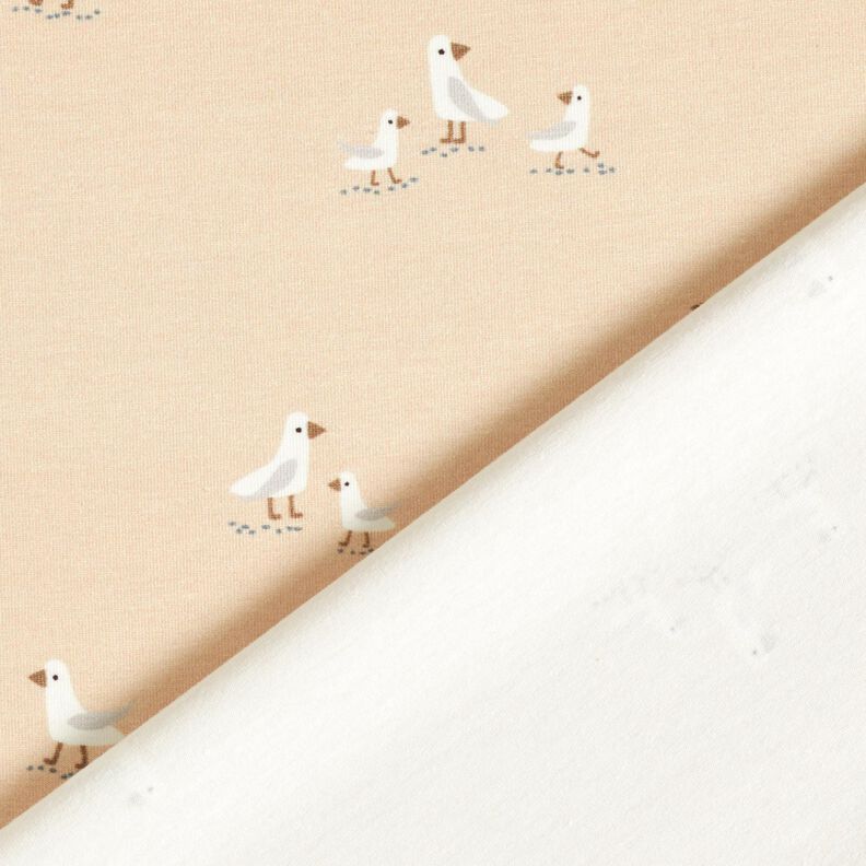 Cotton Jersey cute seagulls – cashew,  image number 4