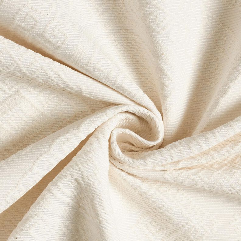 Decor Fabric Jacquard decorative diamonds 275 cm – offwhite, image number 3