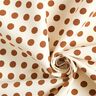 Large dots stretchy trouser fabric – white/copper,  thumbnail number 3