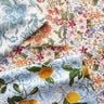 Decorative fabric Canvas Oriental ornamental flowers 280 cm – white/blue,  thumbnail number 5