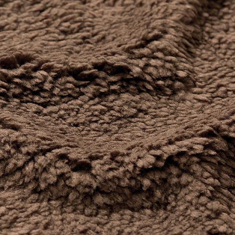 Faux Fur Teddy Fabric – chocolate,  image number 2