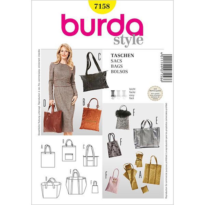 Shopping Bag / Small Bag, Burda 7158,  image number 1