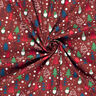 Cotton Poplin Gnomes and fir trees – dark red,  thumbnail number 3
