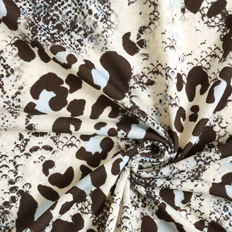 Snakeskin Polyester Jersey – white/black,  image number 3