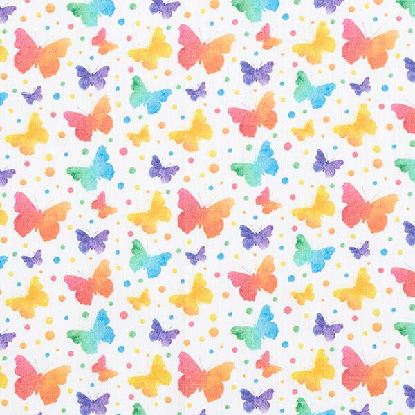 Decor Fabric Cotton Satin Butterflies,  image number 1