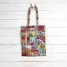 Decor Fabric Tapestry Fabric colourful small town – carmine/blue,  thumbnail number 7