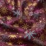Cotton Poplin Star Mix – burgundy/gold,  thumbnail number 2
