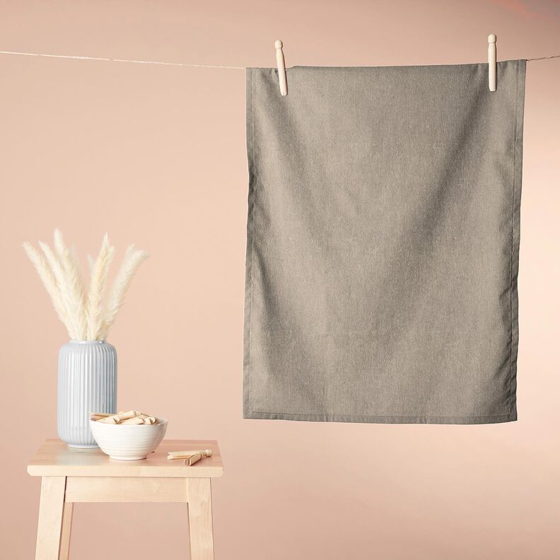 Towelling Fabric Stretch Plain – light beige,  image number 8