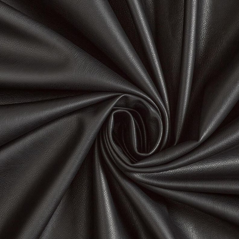 Imitation Leather with velour reverse  – black,  image number 1