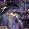 Cotton Jersey Golden dandelion clocks | Glitzerpüppi  – blue-black/lilac,  thumbnail number 2