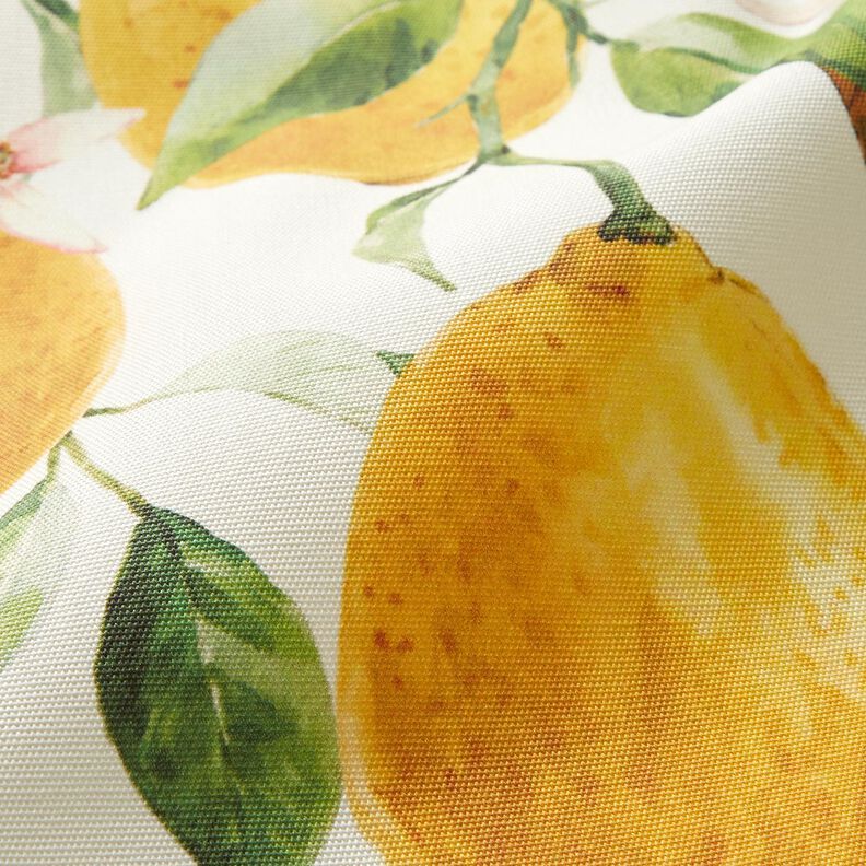 Outdoor Fabric Canvas lemons – ivory/lemon yellow,  image number 3