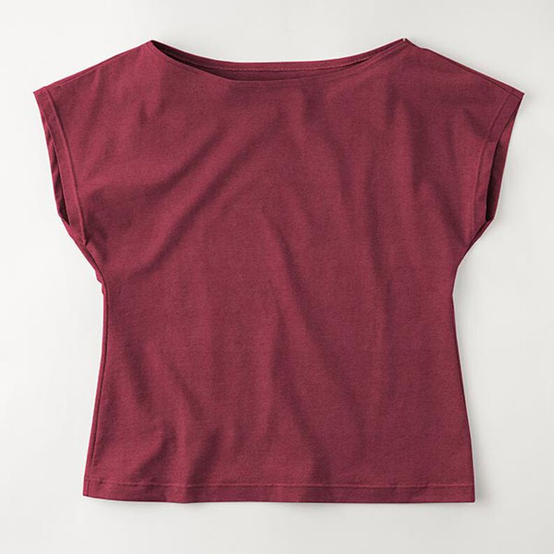 Bamboo Viscose Jersey Plain – burgundy,  image number 8