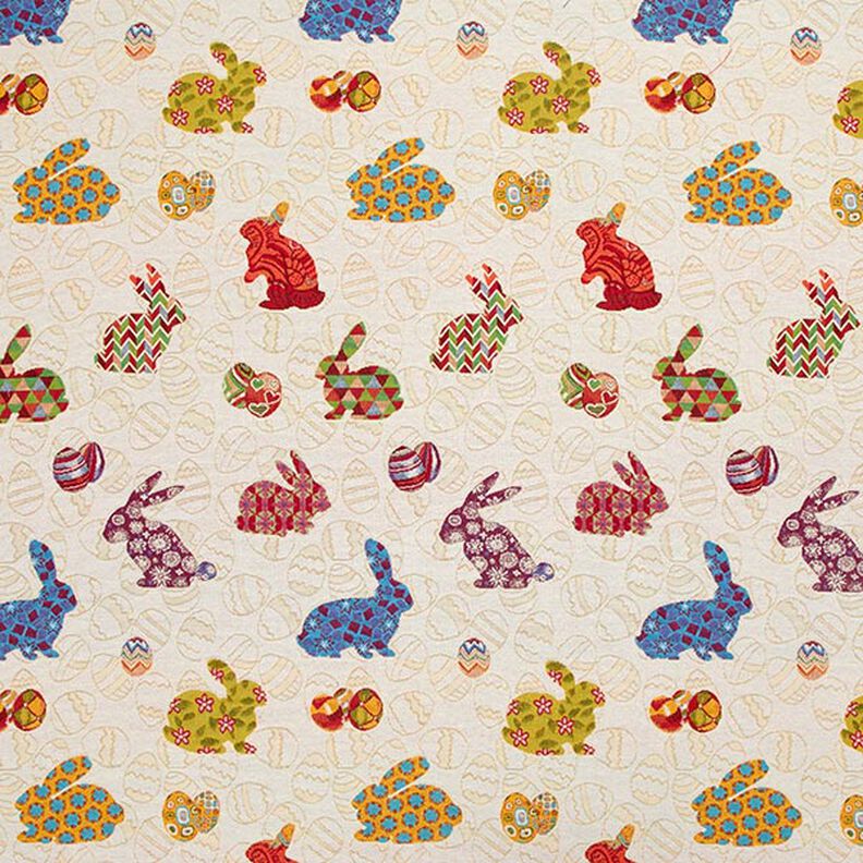 Jacquard Tapestry Colourful Easter Bunny,  image number 1