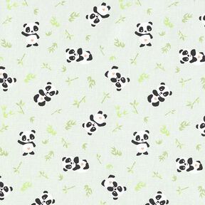 Cotton Cretonne Cuddly panda – green, 