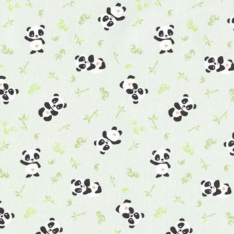 Cotton Cretonne Cuddly panda – green,  image number 1