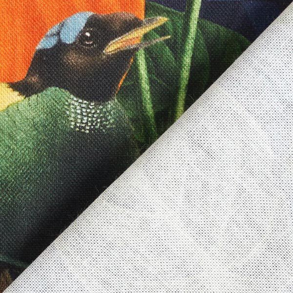 Decor Fabric Half Panama Digital Print Exotic – dark green,  image number 4
