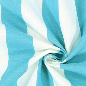 Awning fabric stripey Toldo – white/turquoise, 