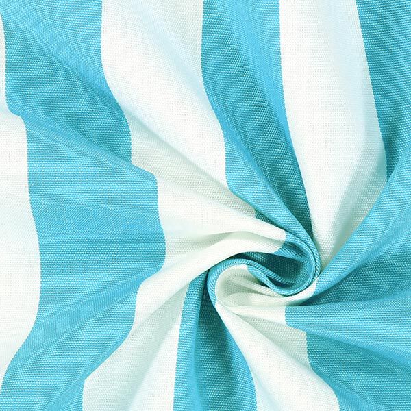 Awning fabric stripey Toldo – white/turquoise,  image number 2