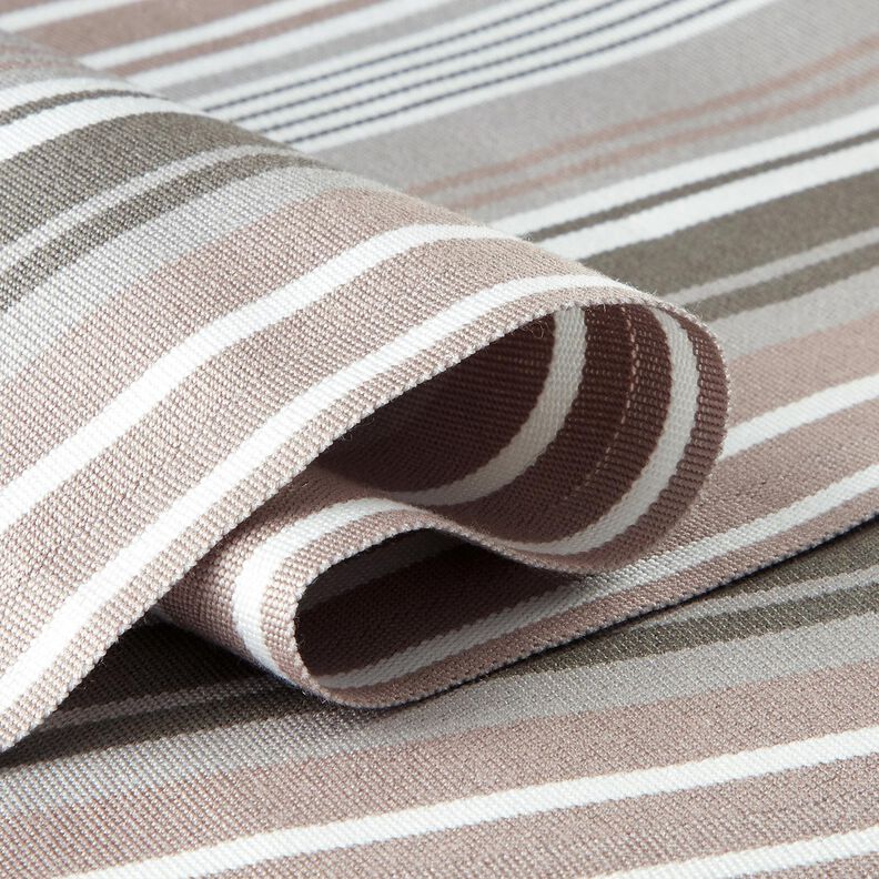 Outdoor Deckchair fabric Longitudinal stripes 44 cm – light brown/light grey,  image number 3