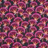 Decor Fabric Canvas Floral Fans – black/pink,  thumbnail number 1