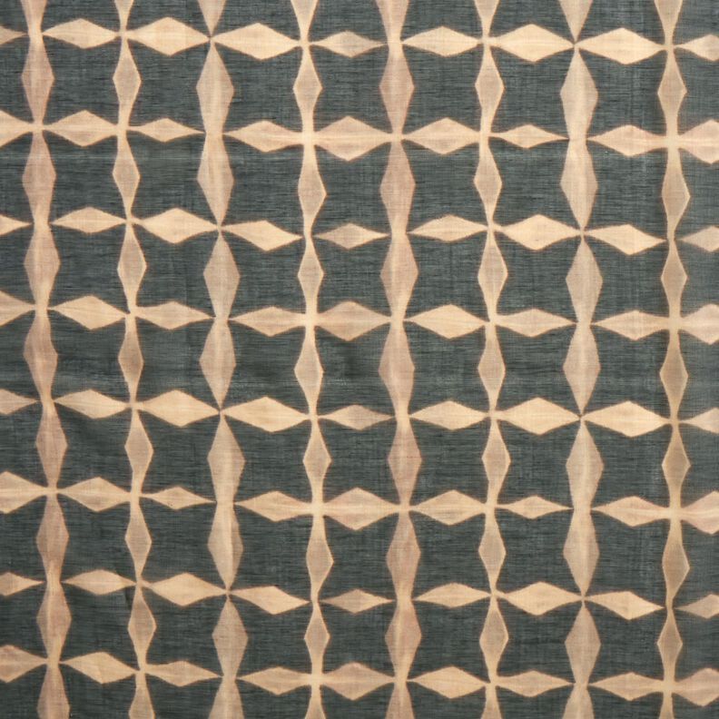 lightweight cotton-linen blend crosses – black/almond,  image number 1