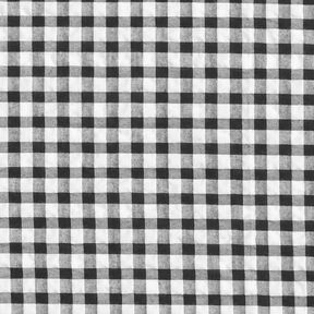 Large gingham check seersucker – white/black, 