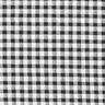 Large gingham check seersucker – white/black,  thumbnail number 1