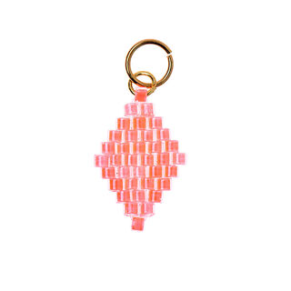 Pendant Brick Stitch Diamand [10 mm  x 15 mm] | Rico Design – orange, 