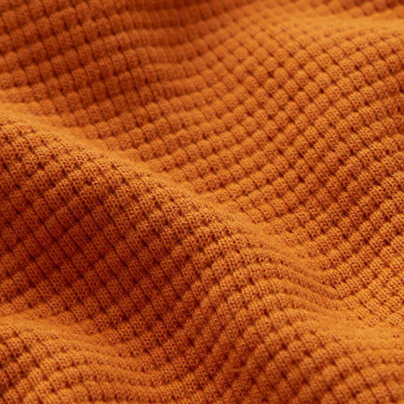 Mini Cotton waffle jersey Plain – terracotta,  image number 3