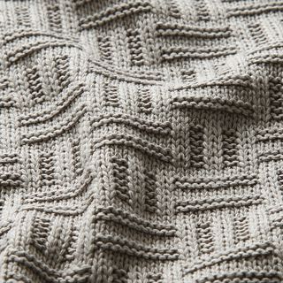 Knit Fabric broken ribbed pattern – light grey, 
