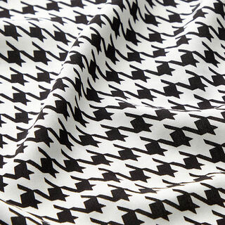 Houndstooth Viscose – white/black, 