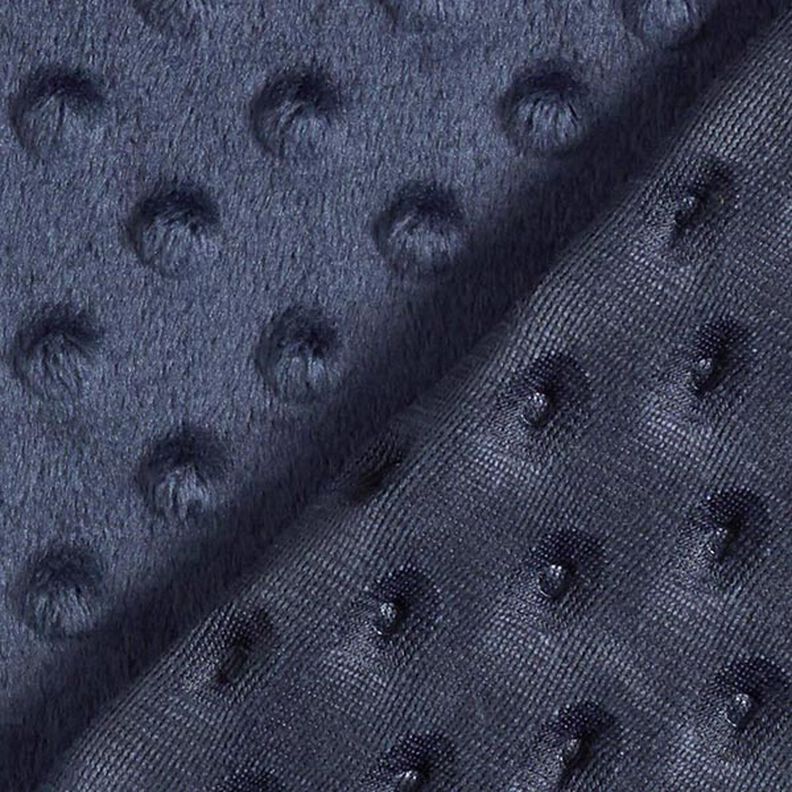 Cosy Fleece Embossed Dots – navy blue,  image number 4