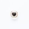 Heart Shank Button with Golden Edge [ Ø 11 mm ] – black/gold,  thumbnail number 1