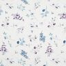 Double Gauze/Muslin Watercolor eucalyptus branches – offwhite/aqua blue,  thumbnail number 1