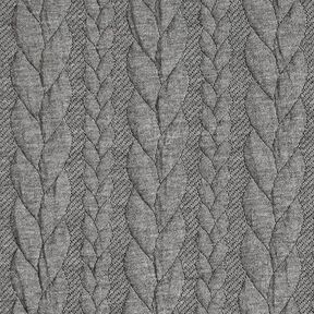 Cabled Cloque Jacquard Jersey – light grey, 