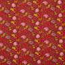 viscose fabric Paisley flowers – carmine/fire red,  thumbnail number 1