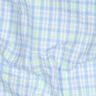 Seersucker Cotton Blend Check – light blue/neon green,  thumbnail number 2