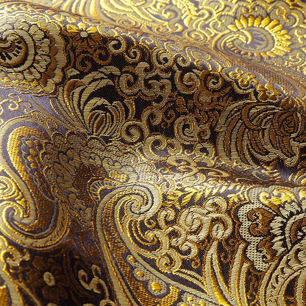 Garment jacquard, metallic paisley – gold/black,  image number 2