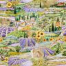 Decor Fabric Half Panama lavender landscape – grass green/lavender,  thumbnail number 1