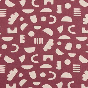 Alpine Fleece Abstract shapes  – grape/natural, 